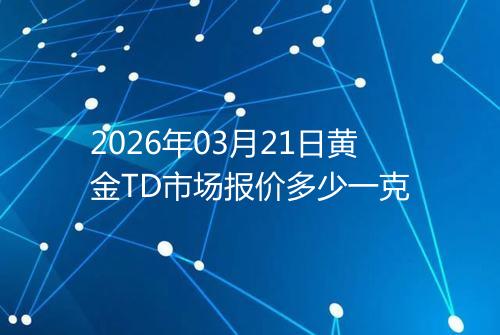 2026年03月21日黄金TD市场报价多少一克