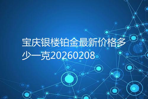 宝庆银楼铂金最新价格多少一克20260208