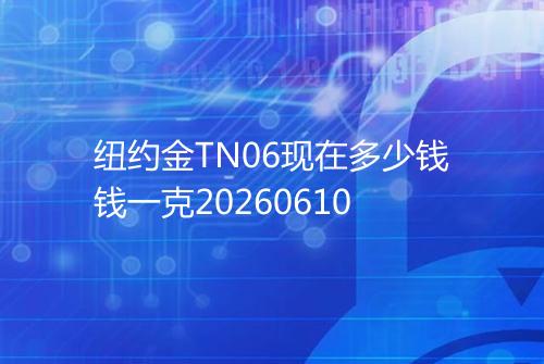 纽约金TN06现在多少钱钱一克20260610