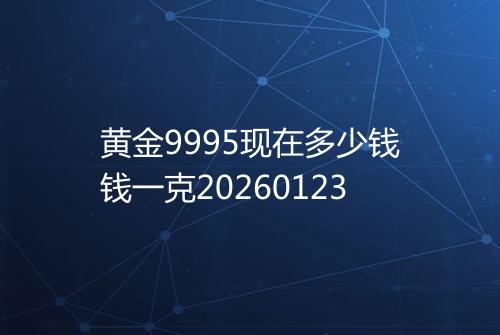黄金9995现在多少钱钱一克20260123