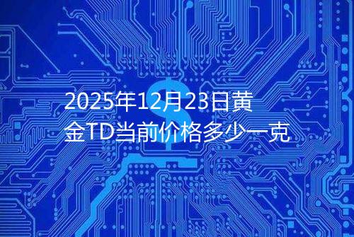 2025年12月23日黄金TD当前价格多少一克
