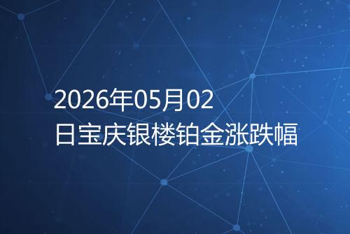 2026年05月02日宝庆银楼铂金涨跌幅