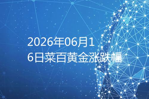 2026年06月16日菜百黄金涨跌幅