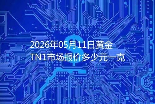 2026年05月11日黄金TN1市场报价多少元一克