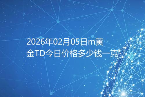 2026年02月05日m黄金TD今日价格多少钱一克