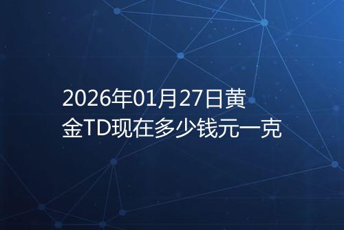 2026年01月27日黄金TD现在多少钱元一克