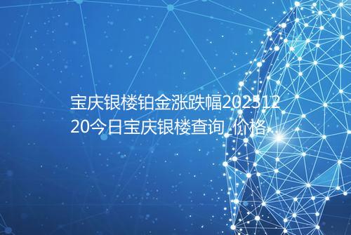 宝庆银楼铂金涨跌幅20251220今日宝庆银楼查询_价格一览表2025年12月20日 0039