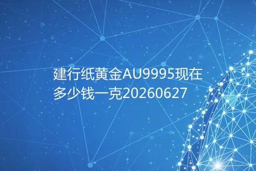 建行纸黄金AU9995现在多少钱一克20260627