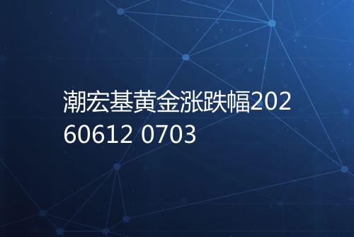 潮宏基黄金涨跌幅20260612 0703