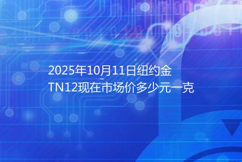 2025年10月11日纽约金TN12现在市场价多少元一克