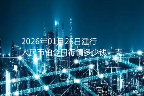2026年01月26日建行人民币铂今日行情多少钱一克