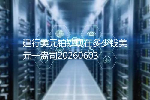 建行美元铂钞现在多少钱美元一盎司20260603