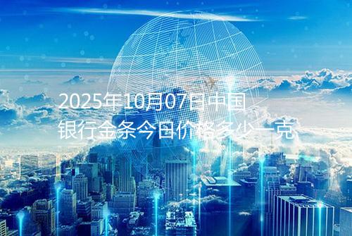 2025年10月07日中国银行金条今日价格多少一克