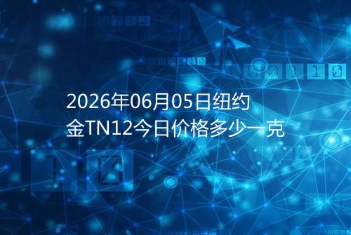 2026年06月05日纽约金TN12今日价格多少一克