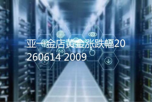 亚一金店黄金涨跌幅20260614 2009