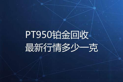 PT950铂金回收最新行情多少一克