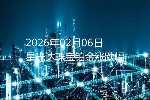2026年02月06日星光达珠宝铂金涨跌幅