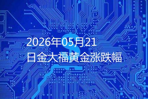 2026年05月21日金大福黄金涨跌幅