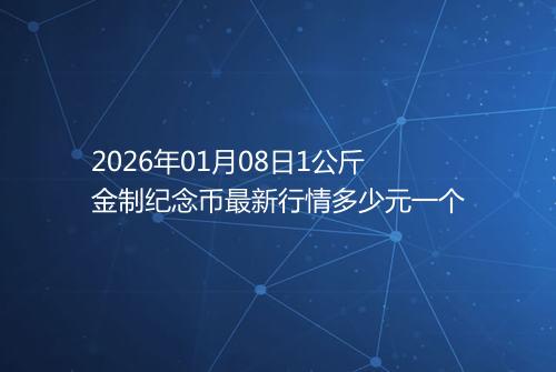 2026年01月08日1公斤金制纪念币最新行情多少元一个