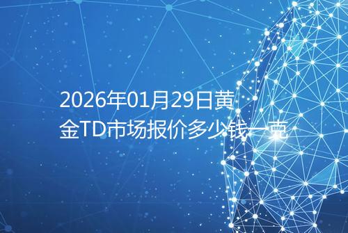2026年01月29日黄金TD市场报价多少钱一克
