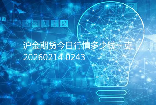 沪金期货今日行情多少钱一克20260214 0243