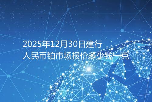 2025年12月30日建行人民币铂市场报价多少钱一克