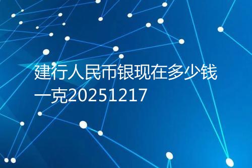 建行人民币银现在多少钱一克20251217