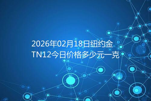 2026年02月18日纽约金TN12今日价格多少元一克