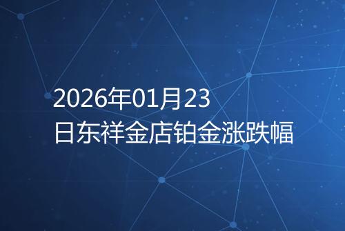 2026年01月23日东祥金店铂金涨跌幅