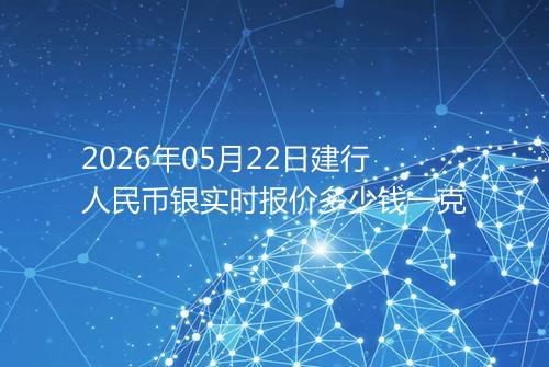 2026年05月22日建行人民币银实时报价多少钱一克