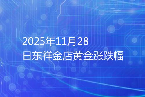 2025年11月28日东祥金店黄金涨跌幅