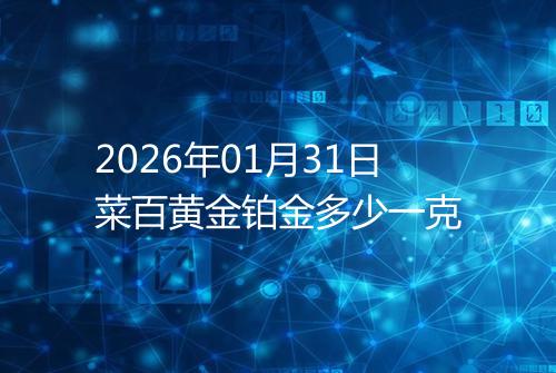 2026年01月31日菜百黄金铂金多少一克