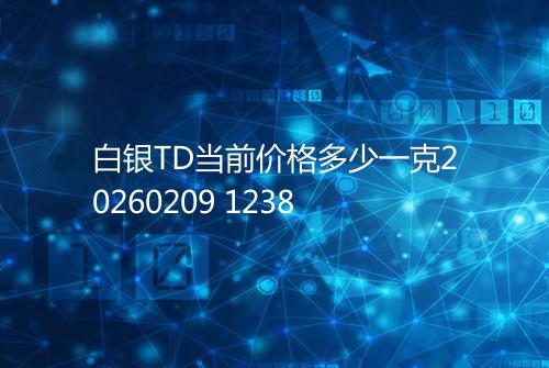 白银TD当前价格多少一克20260209 1238