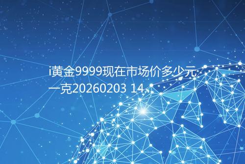 i黄金9999现在市场价多少元一克20260203 1413