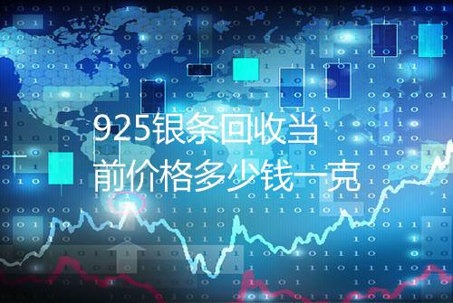925银条回收当前价格多少钱一克