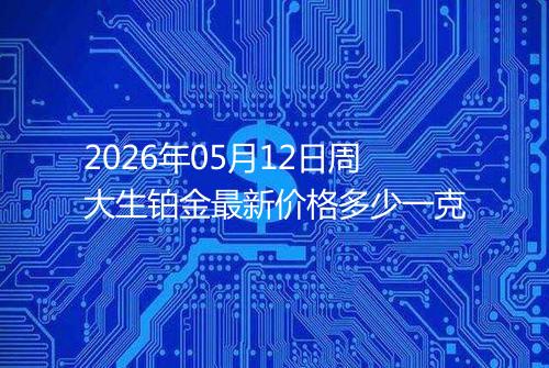2026年05月12日周大生铂金最新价格多少一克