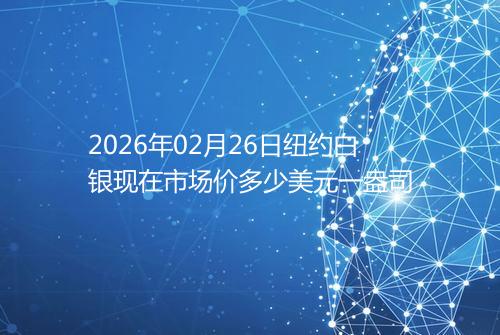 2026年02月26日纽约白银现在市场价多少美元一盎司