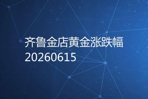 齐鲁金店黄金涨跌幅20260615