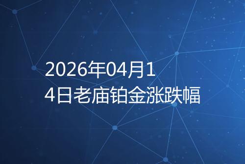 2026年04月14日老庙铂金涨跌幅