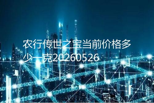 农行传世之宝当前价格多少一克20260526