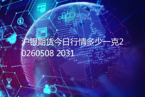 沪银期货今日行情多少一克20260508 2031
