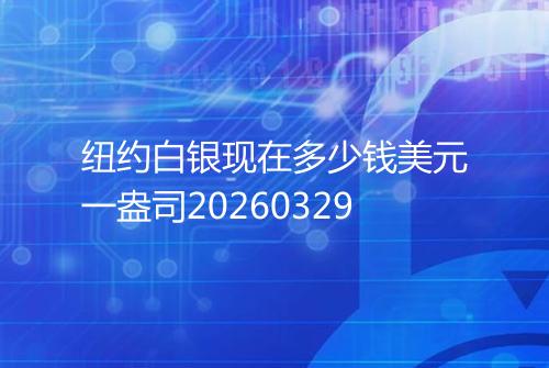 纽约白银现在多少钱美元一盎司20260329