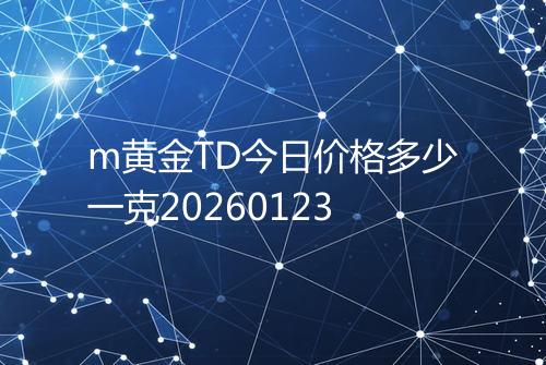 m黄金TD今日价格多少一克20260123