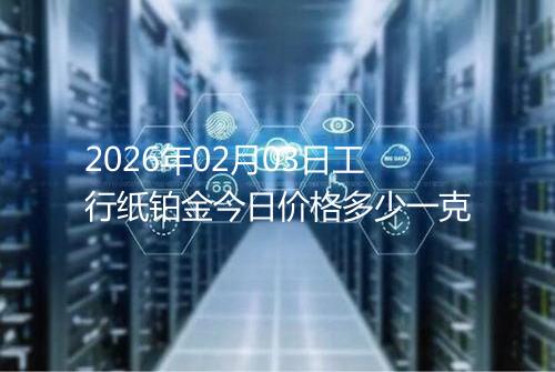 2026年02月03日工行纸铂金今日价格多少一克