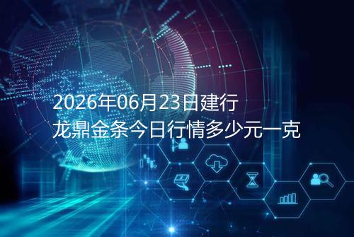 2026年06月23日建行龙鼎金条今日行情多少元一克