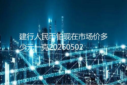 建行人民币铂现在市场价多少元一克20260502