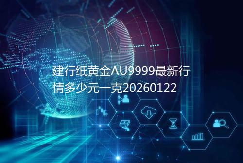 建行纸黄金AU9999最新行情多少元一克20260122