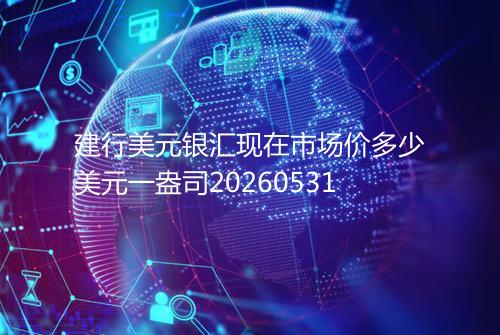 建行美元银汇现在市场价多少美元一盎司20260531