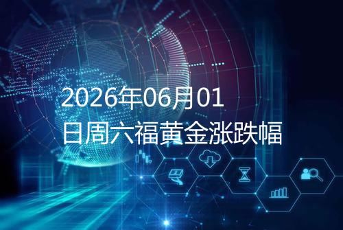 2026年06月01日周六福黄金涨跌幅