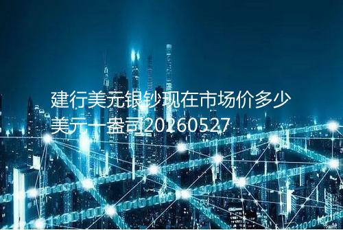 建行美元银钞现在市场价多少美元一盎司20260527
